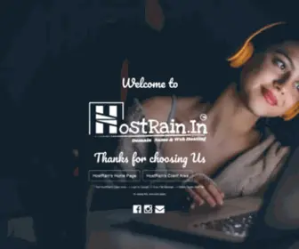 ASK1.in(HostRain Welcome page) Screenshot