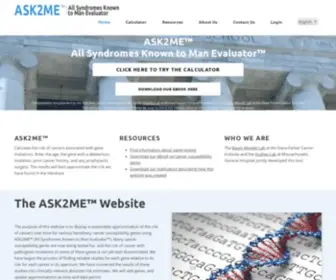 ASK2ME.org(All Syndromes Known to Man Evaluator) Screenshot