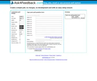 ASK4Feedback.com(Poll for your blog) Screenshot