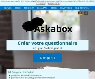 Askabox.fr(Créer votre questionnaire) Screenshot