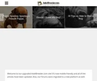 Askabreeder.com(Ask a Dog Breeder) Screenshot
