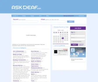 Askdeaf.com(The global gateway Looking for a service or event for Deaf and hard) Screenshot