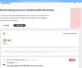 ASKDR.co(Making reliable health information accessible to all) Screenshot