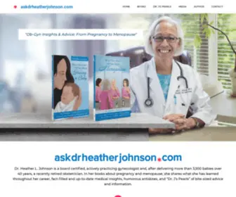 Askdrheatherjohnson.com(Ask Dr) Screenshot