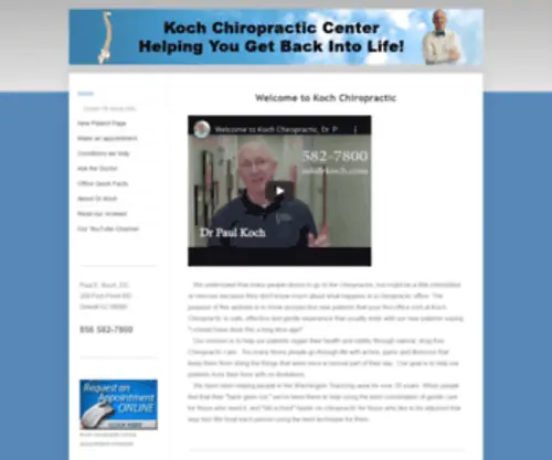 Askdrkoch.com(Chiropractor Sewell) Screenshot