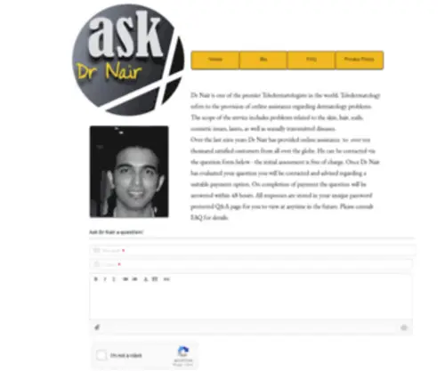Askdrnair.com(Ask Dr Nair) Screenshot