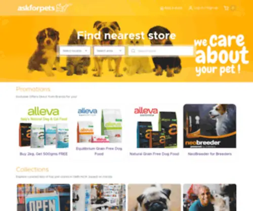 Askforpets.com(India's Largest Online Pet Food Store) Screenshot