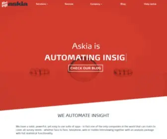 Askia.com(Askia provides state of the art insight automation) Screenshot