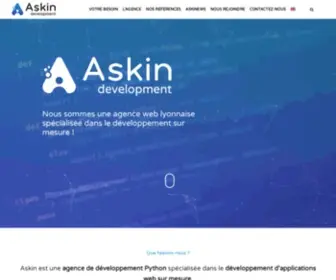 Askin.fr(Agence web à Lyon spécialisée en développement sur mesure) Screenshot