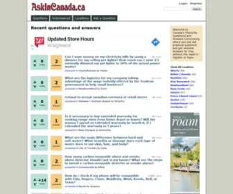 Askincanada.ca(Canada's Favourite Questions and Answers Community) Screenshot