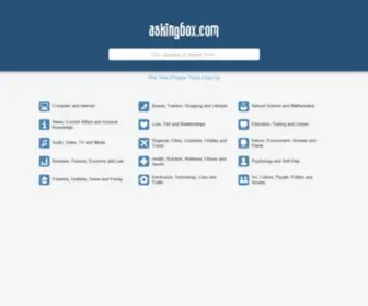 Askingbox.com(Questions, Answers, Tutorials and more) Screenshot