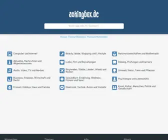 Askingbox.de(Fragen, Antworten, Tutorials und mehr) Screenshot