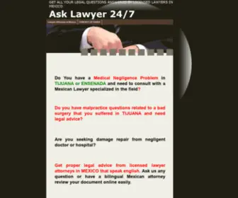 Asklawyerinmexico.com(MEDICAL MALPRACTICE LAWYER ATTORNEY IN TIJUANA MEXICO) Screenshot
