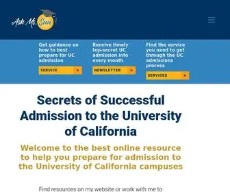 Askmssun.com(Secrets of Successful Admission to the UCs) Screenshot