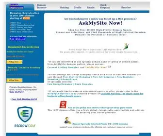 Askmysite.com(AskMySite Domain Name Strategy) Screenshot