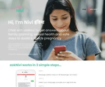 Asknivi.in(Nivi the free private mobile chatbot can help. Chat about family planning) Screenshot