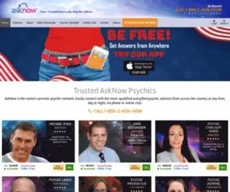 Asknow.com(Online Psychic Readings & Free Psychic Chat) Screenshot