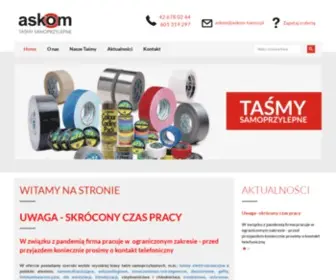 Askom-Tasmy.pl(ASKOM oferuje szeroki asortyment taśm samoprzylepnych firmy Advance Tapes) Screenshot