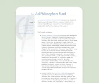 Askphilosophersfund.org(The AskPhilosophers Fund) Screenshot