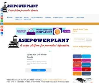 Askpowerplant.com(Power Plant Engineering And Power Technology) Screenshot