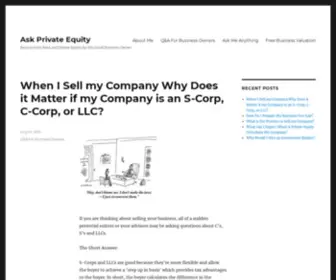 Askprivateequity.com(Resource for M&A and Private Equity for the Small Business Owner) Screenshot