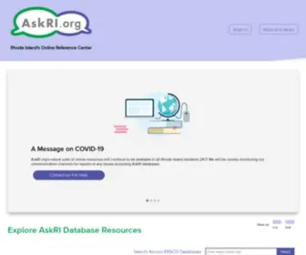 Askri.org(Rhode Island's Online Resource Center) Screenshot