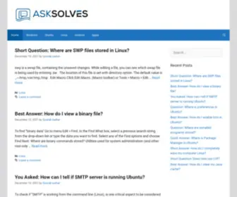 Asksolves.com(All Question answer of operating systems) Screenshot