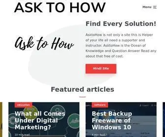 Asktohow.com(Get Solution of Every Question) Screenshot
