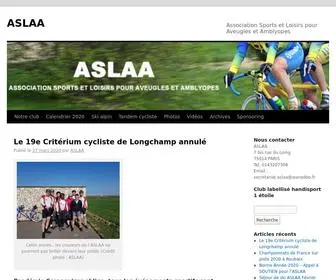 Aslaa.org(Association Sports et Loisirs pour Aveugles et Amblyopes) Screenshot