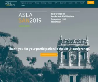 Aslaconference.com(ASLA Conference on Landscape Architecture) Screenshot
