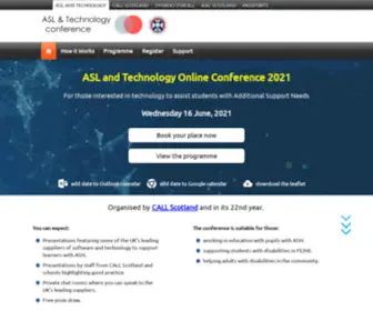 Aslandtechnology.org.uk(ASL and Technology ConferenceOnline) Screenshot