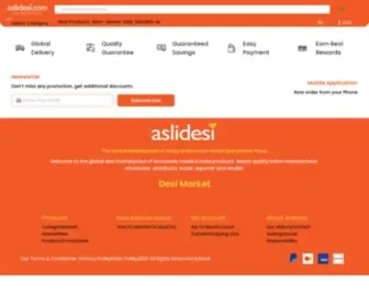 Aslidesi.com(The Global Marketplace of India) Screenshot