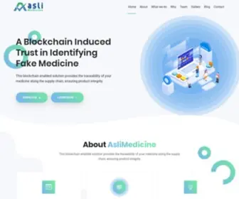 Aslimedicine.com(Blockchain Solution to Pharma Supply Chain Management) Screenshot