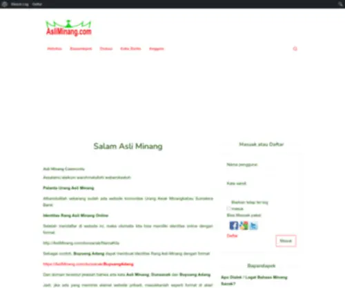 Asliminang.com(Salam Asli Minang) Screenshot