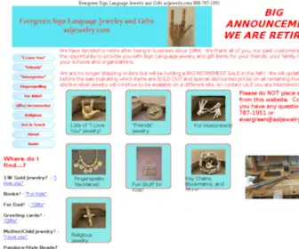 Asljewelry.com(American Sign Language Gifts and Products) Screenshot