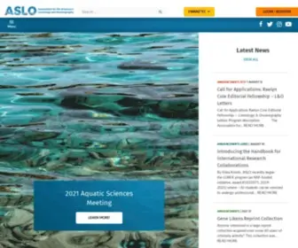 Aslo.org(The Association for the Sciences of Limnology and Oceanography) Screenshot