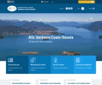 AslvCo.it(Home Page ASL VCO Verbano Cusio Ossola. Al servizio del cittadino) Screenshot