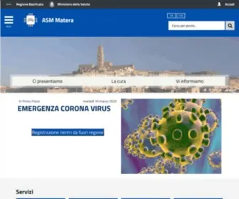 Asmbasilicata.it(Azienda Sanitaria locale di Matera) Screenshot