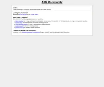 Asmcommunity.net(ASM Community) Screenshot