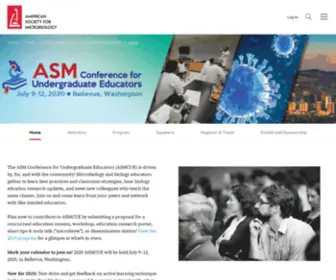 Asmcue.org(ASM Conference for Undergraduate Educators (ASMCUE)) Screenshot