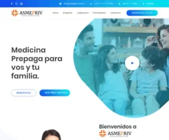 Asmepriv.com.ar(Medicina Prepaga) Screenshot