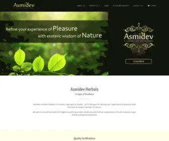 Asmidev.com(Asmidev Herbals believe in a holistic approach to health) Screenshot