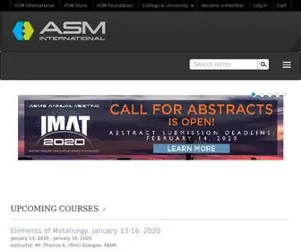 Asminternational.org(ASM International) Screenshot