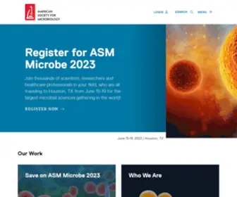 ASM.org(The American Society for Microbiology (ASM)) Screenshot