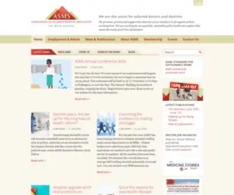 ASMS.org.nz(Representing Medical Specialists & listing NZ Job Vacancies) Screenshot