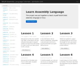 Asmtutor.com(NASM Assembly Language Tutorials) Screenshot