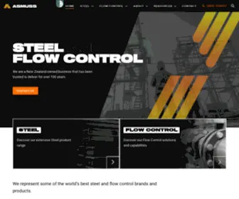 Asmuss.co.nz(Steel Products and Flow Control) Screenshot