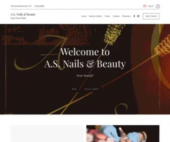 Asnailsbeauty.com(Nails and Beauty Cork) Screenshot