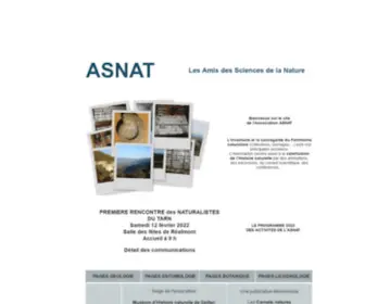 Asnat.fr(Les Amis des Sciences de la Nature) Screenshot