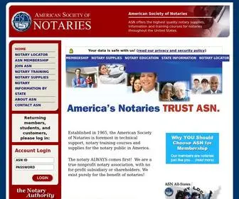 Asnnotary.org(American Society of Notaries) Screenshot
